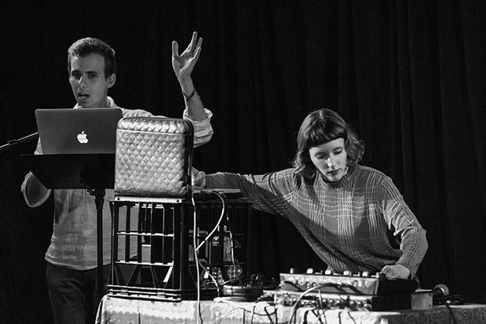 Photograph of Fox and Witch in performance