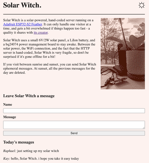 Screenshot of Solar Witch