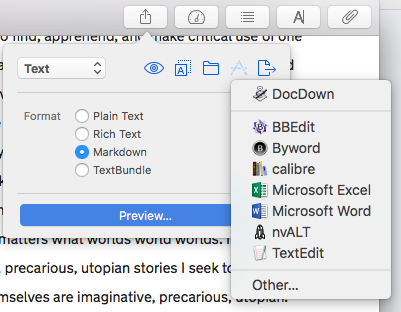Ulysses export